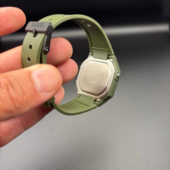 Casio W-217H Mod Green Gel Filter Green Case and Silicone Strap 50m Digital NIB - Picture 15 of 17